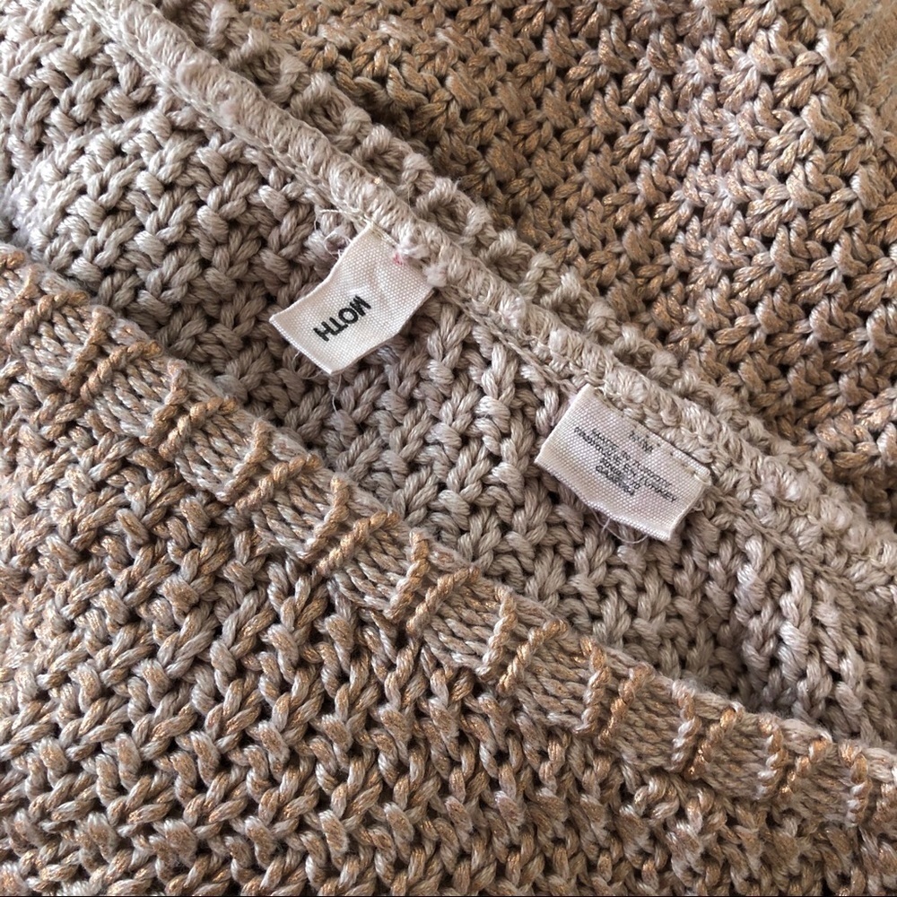ANTHROPOLOGIE MOTH Metallic Knit Pullover Sweater - Picture 5 of 5